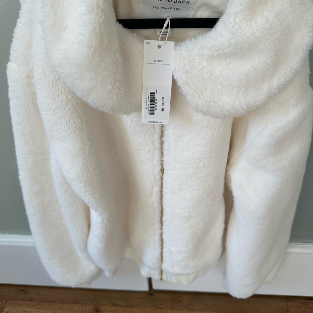 Janie and Jack Cream Teddy Jacket